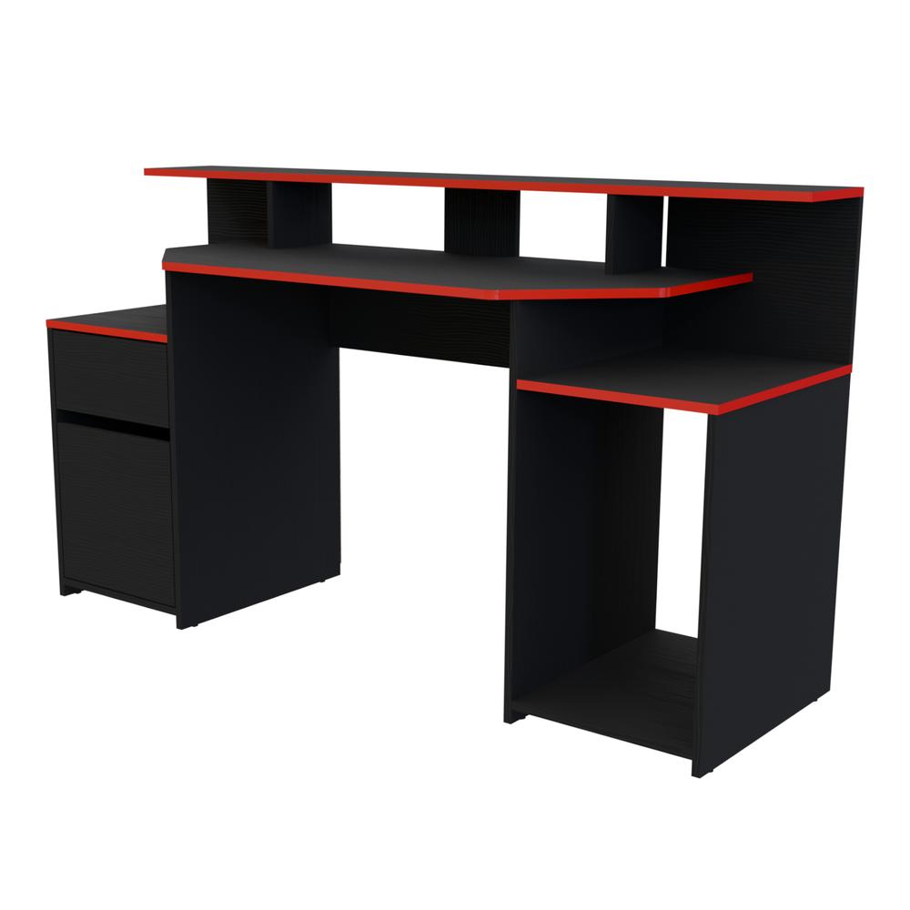Foto 8 | Escritorio Gamer Ares Color Wengue Rojo