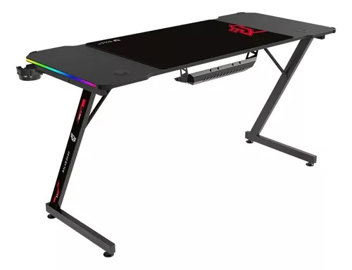 Foto 2 | Escritorio Gamer Balam Rush Ergonómico Olympus Spot Glow Mrx6000 Negro Estructura Z 140x60cm Soporta Hasta 100 Kg