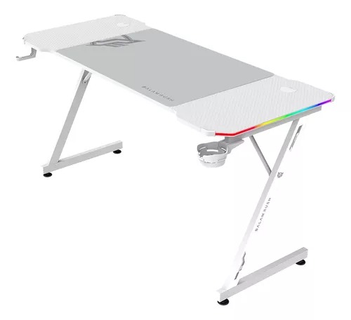 Foto 1 | Escritorio Gamer Balam Rush Ergonómico Olympus Spot Glow Mrx6000 Blanco Estructura Z 140x60cm Soporta Hasta 100 Kg