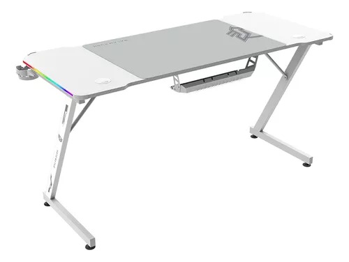 Foto 3 pulgar | Escritorio Gamer Balam Rush Ergonómico Olympus Spot Glow Mrx6000 Blanco Estructura Z 140x60cm Soporta Hasta 100 Kg