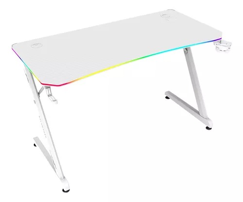 Foto 4 pulgar | Escritorio Gamer Balam Rush Ergonómico Olympus Spot Glow Pro Mrx8000 Blanco Estructura Z 120x60cm Soporta Hasta 100 Kg