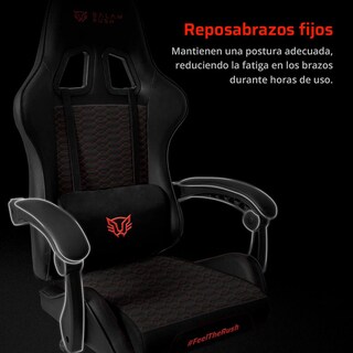 Foto 3 | Silla Gamer Balam Rush Power Rush V2 Ergonomica Reclinable 135° 120kg Negro /rojo