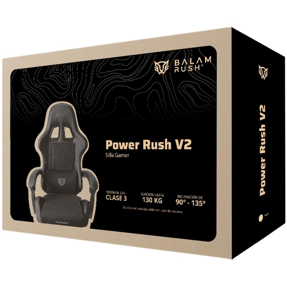 Foto 7 pulgar | Silla Gamer Balam Rush Power Rush V2 Ergonomica Reclinable 135° 120kg Gris