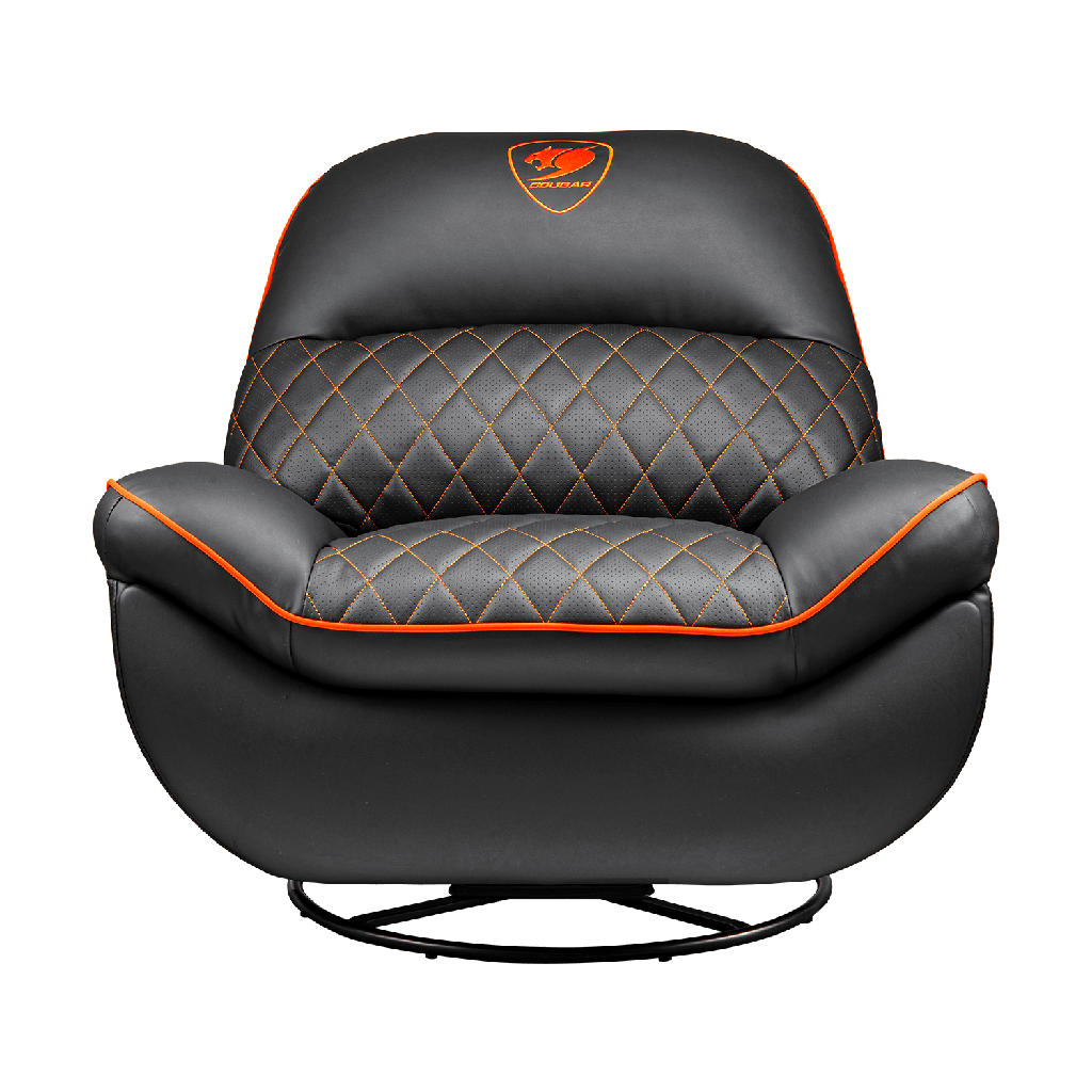 Sillon Cougar Overlord Black/orange Reclinable Giratorio 3movlorb.0001