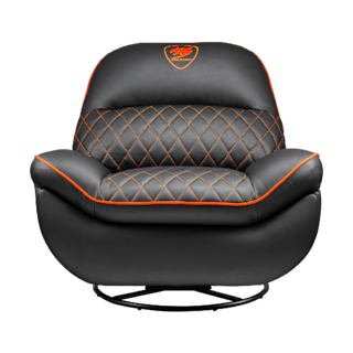 Foto 1 | Sillon Cougar Overlord Black/orange Reclinable Giratorio 3movlorb.0001