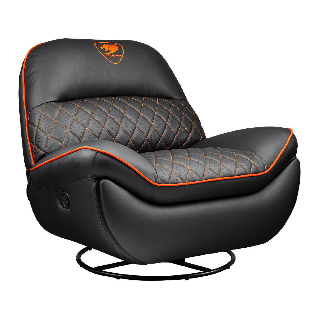 Foto 3 pulgar | Sillon Cougar Overlord Black/orange Reclinable Giratorio 3movlorb.0001