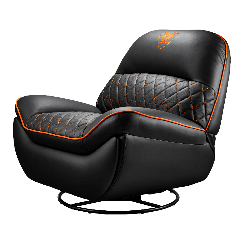 Foto 4 pulgar | Sillon Cougar Overlord Black/orange Reclinable Giratorio 3movlorb.0001