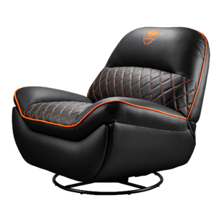 Foto 3 | Sillon Cougar Overlord Black/orange Reclinable Giratorio 3movlorb.0001