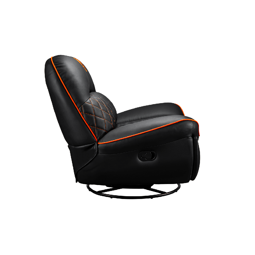 Foto 5 pulgar | Sillon Cougar Overlord Black/orange Reclinable Giratorio 3movlorb.0001
