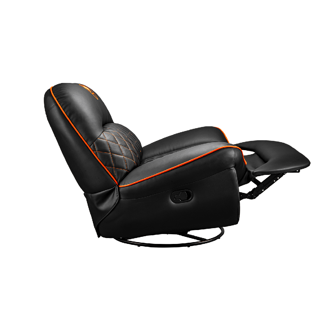 Foto 6 pulgar | Sillon Cougar Overlord Black/orange Reclinable Giratorio 3movlorb.0001