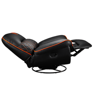 Foto 6 | Sillon Cougar Overlord Black/orange Reclinable Giratorio 3movlorb.0001