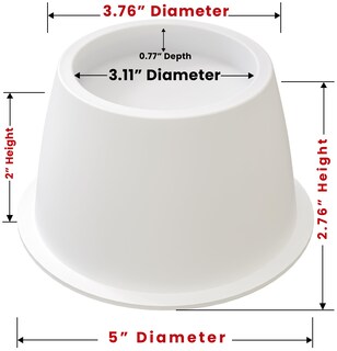 Foto 2 | Bed Risers Utopia Bedding, 5 Cm, 8 Unidades, Muebles Redondos, Color Blanco - Venta Internacional.