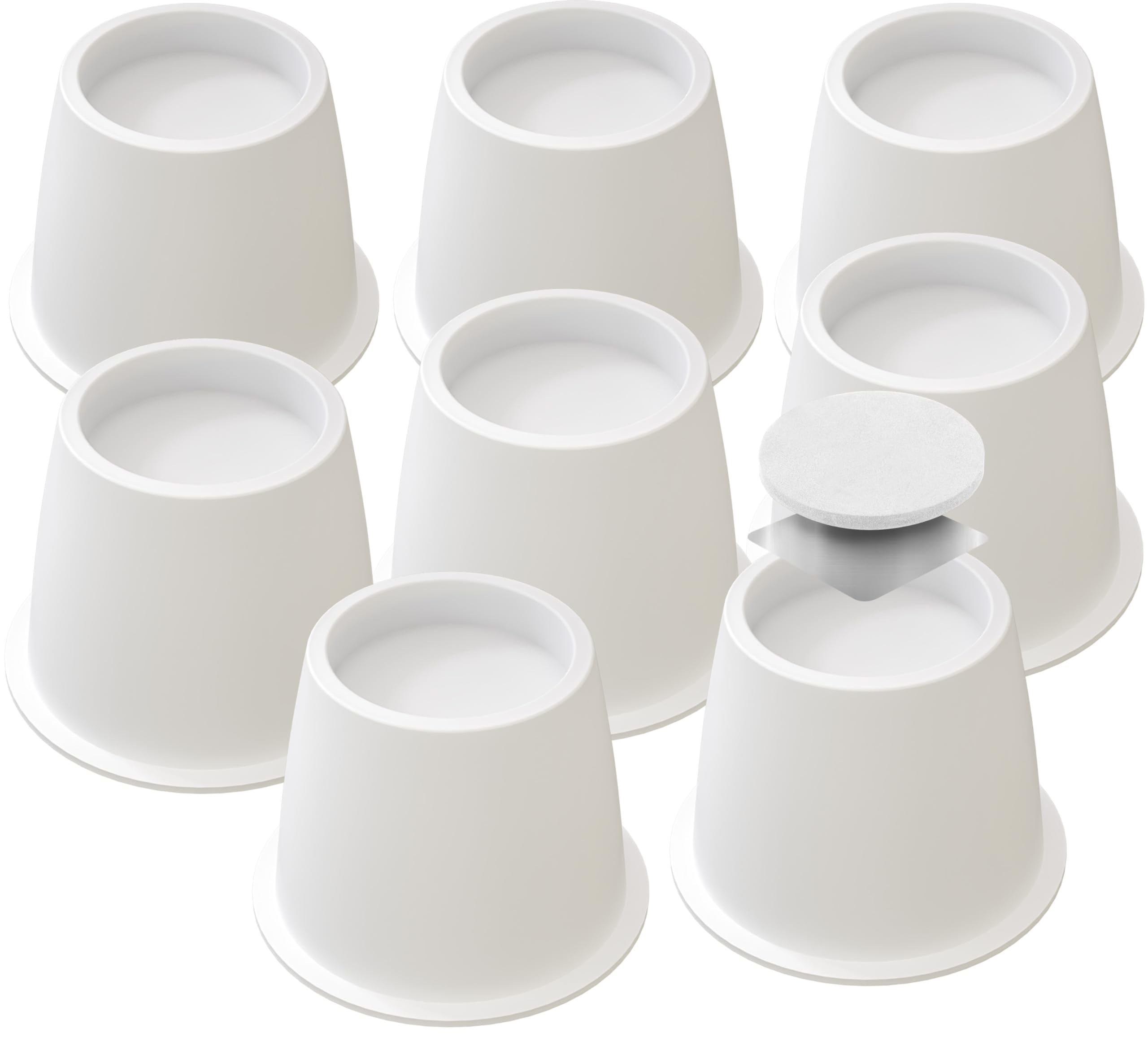 Foto 1 | Bed Risers Utopia Bedding, 8 Unidades, Muebles Redondos De 7,6 Cm, Color Blanco - Venta Internacional.