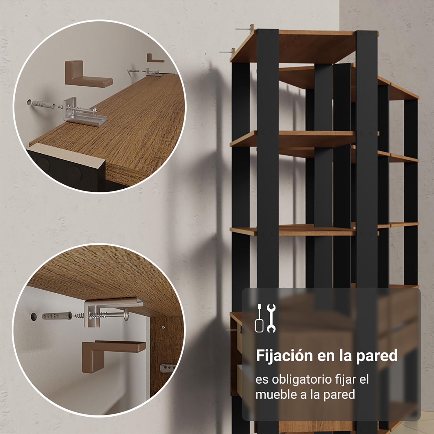 Foto 4 pulgar | Armario Organizador Multiuso Para Libros Madesa 140cm Mn