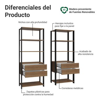 Foto 5 | Armario Organizador Multiuso Para Libros Madesa 140cm Mn