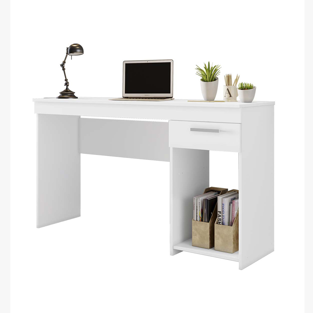 Escritorio Para Computadora 1 Cajón Skal  Color Blanco