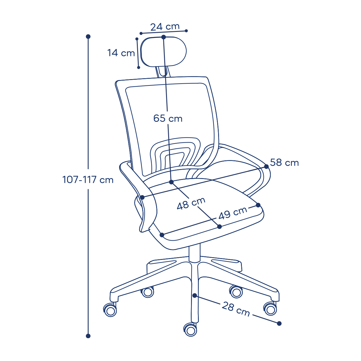 Foto 6 pulgar | Silla De Oficina Mobi Arence Negro Ergonómica