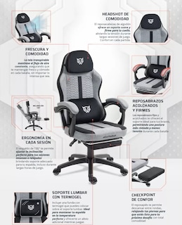 Foto 1 | Silla Gamer Force Plus Z1 Balam Rush, Inclinación 135°