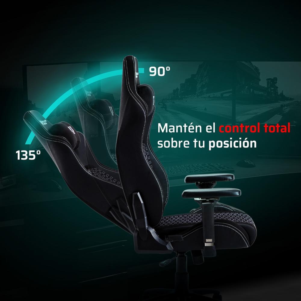 Foto 3 pulgar | Silla Gamer Balam Rush Ultimate Super U5 Ergonomica Reclinable 135° 150kg Reposabrazos 4d Negro