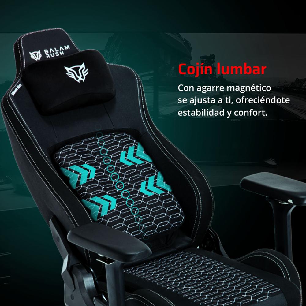 Foto 4 pulgar | Silla Gamer Balam Rush Ultimate Super U5 Ergonomica Reclinable 135° 150kg Reposabrazos 4d Negro