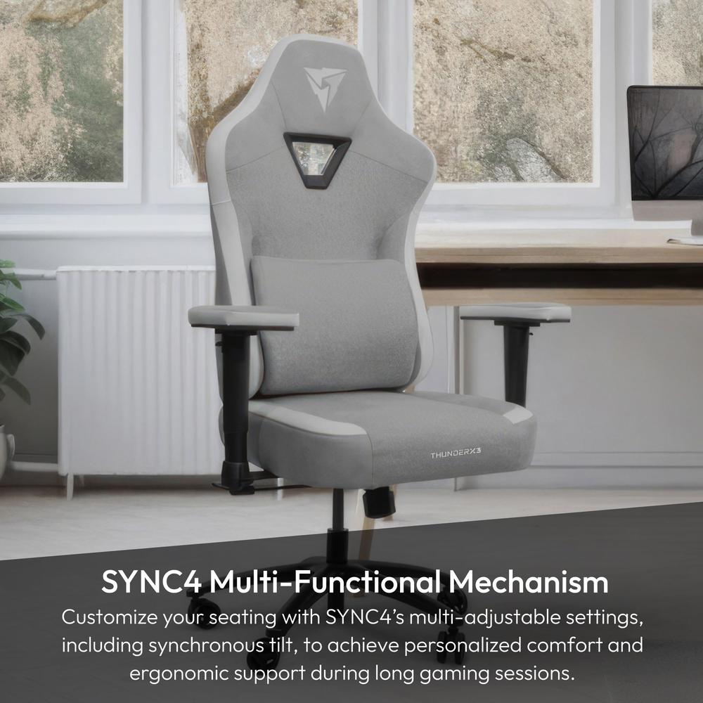 Foto 3 pulgar | Silla Gamer ThunderX3 Eaze Loft Gris Hasta 125 kg