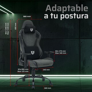 Foto 3 | Silla Gamer Balam Rush Thunder Max V7 Ergonomica Reclinable 180° 150kg Reposabrazos 2d Gris Br-940740