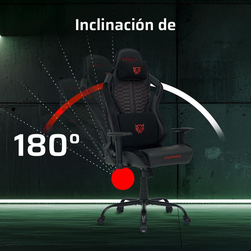 Foto 4 pulgar | Silla Gamer Balam Rush Reclinable Negra