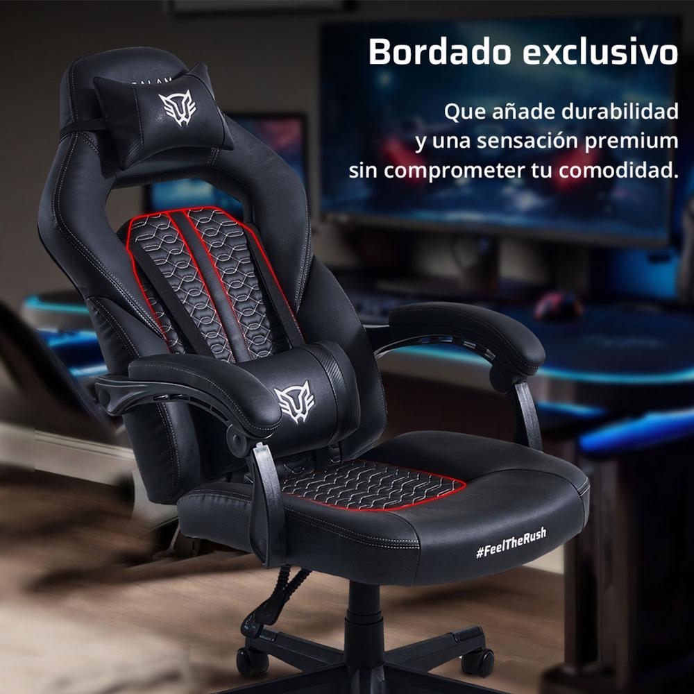 Foto 4 pulgar | Silla Gamer Balam Rush Force Super Z5 Ergonómica Reclinable 180° Negra