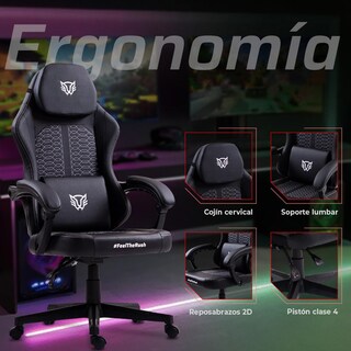 Foto 3 | Silla Gamer Balam Rush Force Max Z3 Ergonomica Reclinable 135° 120kg Piston Clase 3 Negro Br-940634