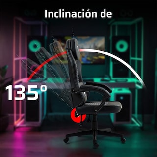 Foto 5 | Silla Gamer Balam Rush Force Max Z3 Ergonomica Reclinable 135° 120kg Piston Clase 3 Negro Br-940634