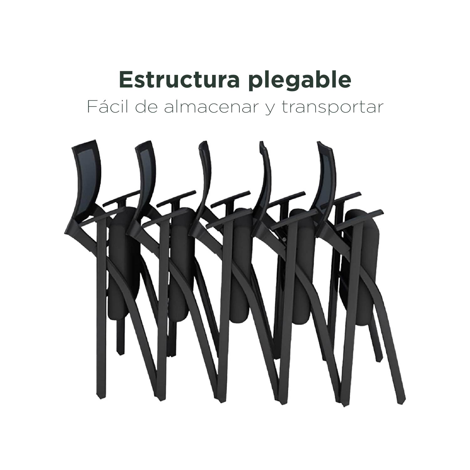 Foto 7 pulgar | Set 3 Sillas Universitarias Ergonomus Con Pupitre Negras