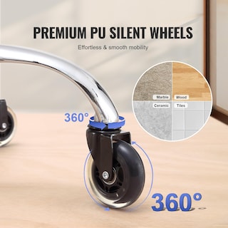 Foto 5 | Silla De Oficina Vevor Reclinable Con Reposapiés De Piel Sintética Blanca - Venta Internacional.