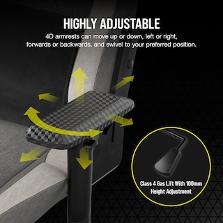 Foto 5 | Silla Para Videojuegos Corsair T3 Rush Fabric 2023 Con Cojín Cervical Gris - Venta Internacional.