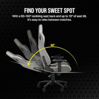Foto 6 | Silla Para Videojuegos Corsair T3 Rush Fabric 2023 Con Cojín Cervical Gris - Venta Internacional.