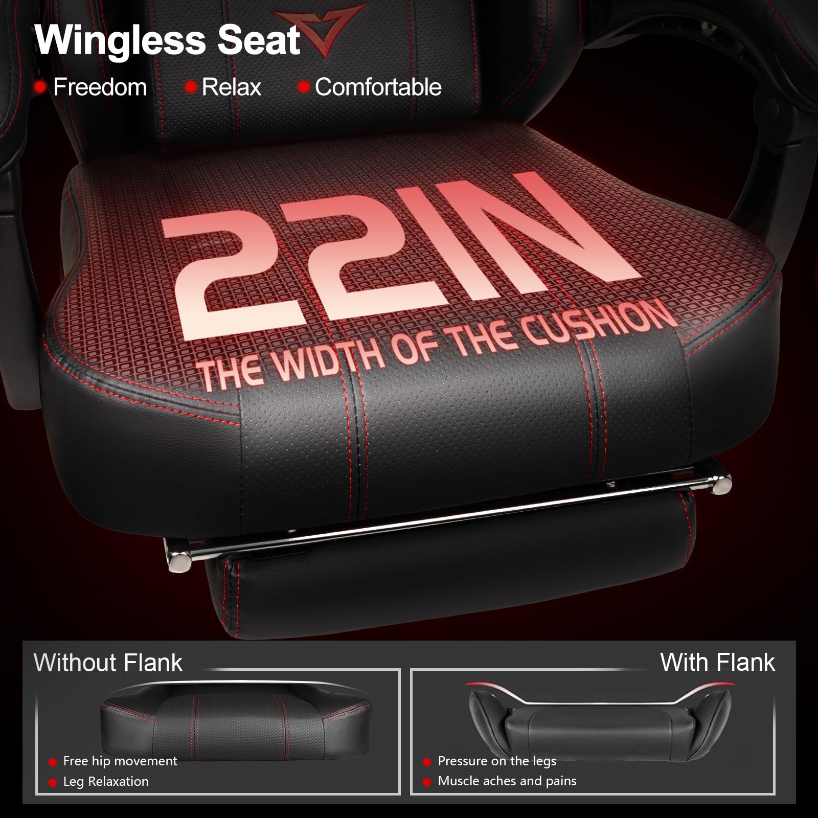 Foto 4 pulgar | Silla Para Videojuegos Vitesse, Grande Y Alta, 181 Kg, Con Reposapiés, Tapa De 400 Libras. - Venta Internacional.