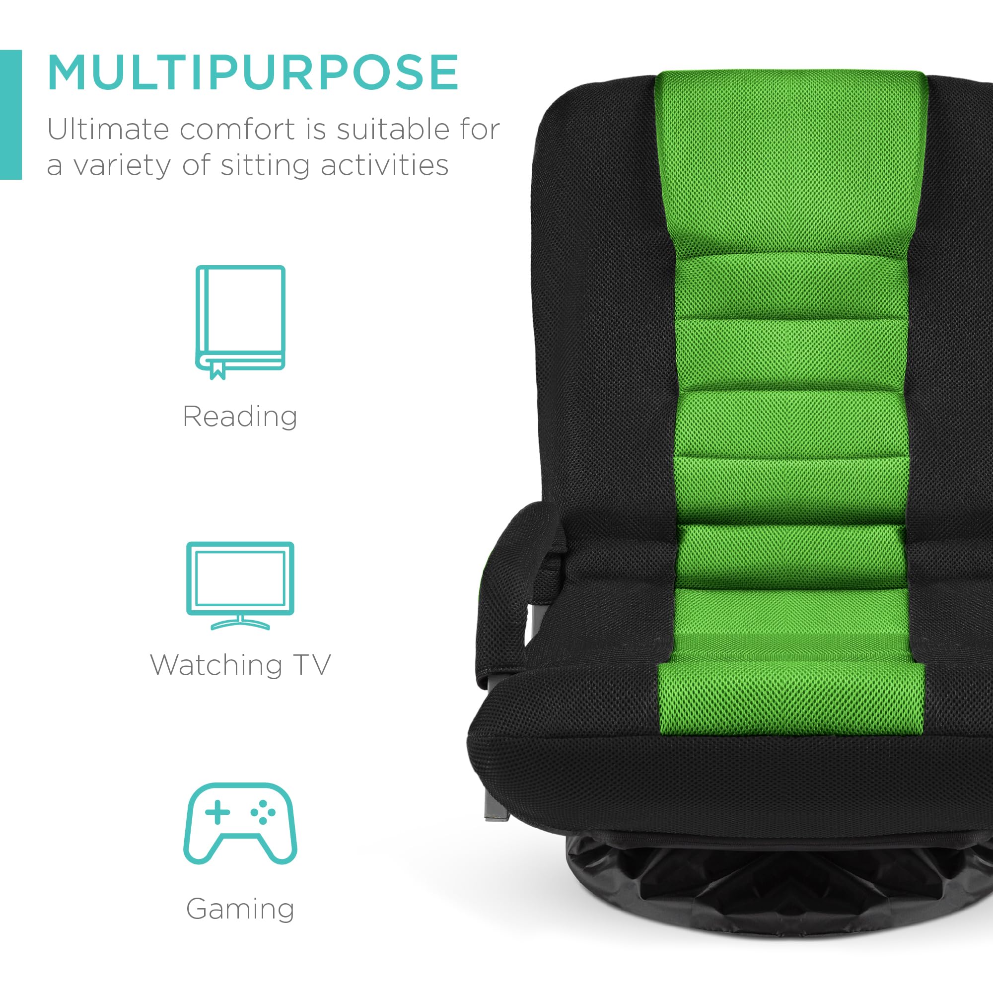 Foto 4 pulgar | Silla Para Videojuegos Best Choice Products, Gira 360° Con Soporte Lumbar - Venta Internacional.