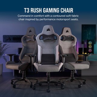 Foto 2 | Silla Para Videojuegos Corsair T3 Rush Fabric 2023 Con Cojín Para El Cuello - Venta Internacional.