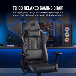 Foto 2 | Silla Para Juegos Corsair Tc100 Relaxed Negra De Piel Sintética - Venta Internacional.