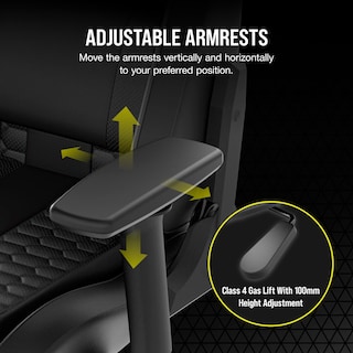 Foto 4 | Silla Para Juegos Corsair Tc100 Relaxed Negra De Piel Sintética - Venta Internacional.