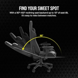 Foto 5 | Silla Para Juegos Corsair Tc100 Relaxed Negra De Piel Sintética - Venta Internacional.