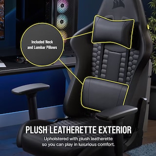 Foto 7 | Silla Para Juegos Corsair Tc100 Relaxed Negra De Piel Sintética - Venta Internacional.