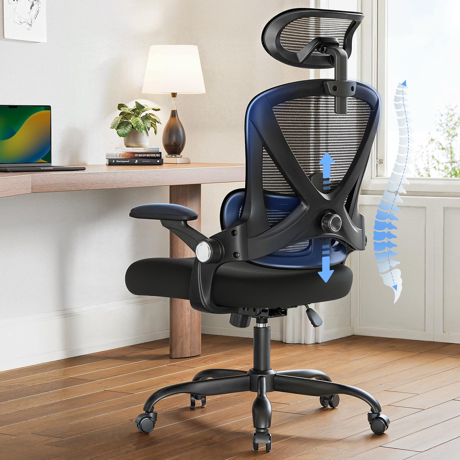 Foto 1 | Silla De Oficina Huanuo Ergonómica Con Respaldo Alto Y Soporte Lumbar - Venta Internacional.
