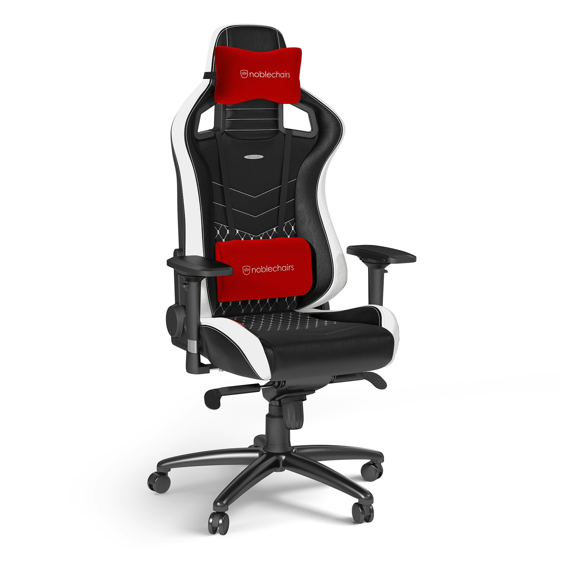 Foto 2 pulgar | Silla Gamer Noblechairs Epic de Cuero Real Negra