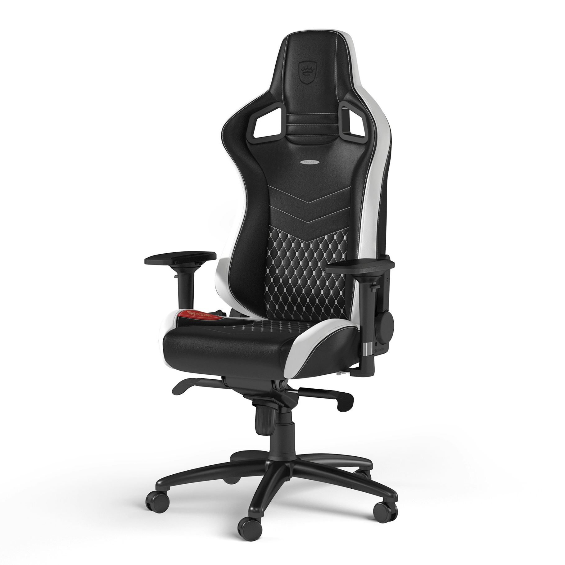 Foto 4 pulgar | Silla Gamer Noblechairs Epic de Cuero Real Negra