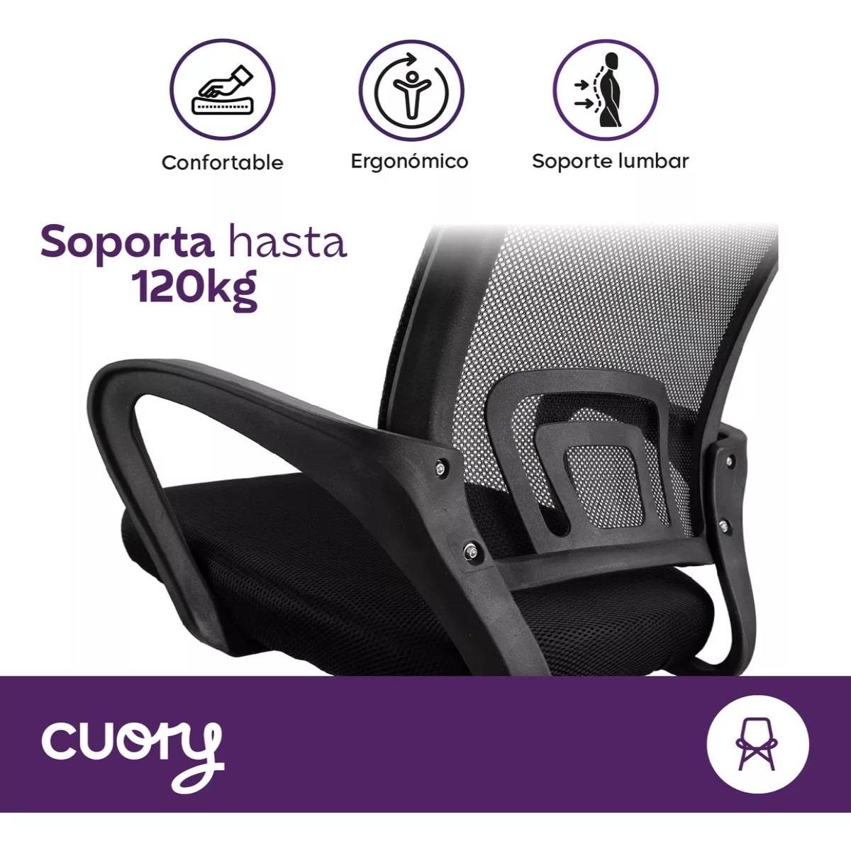 Foto 4 | Silla De Oficina Ejecutiva Reclinable Ergonómica Escritorio