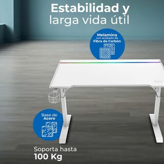 Foto 3 | Escritorio Acteck Ergo Desk Pro Ed757 Ergonimico Hasta 100kg 3 Ajustes De Altura Iluminación Rgb + P