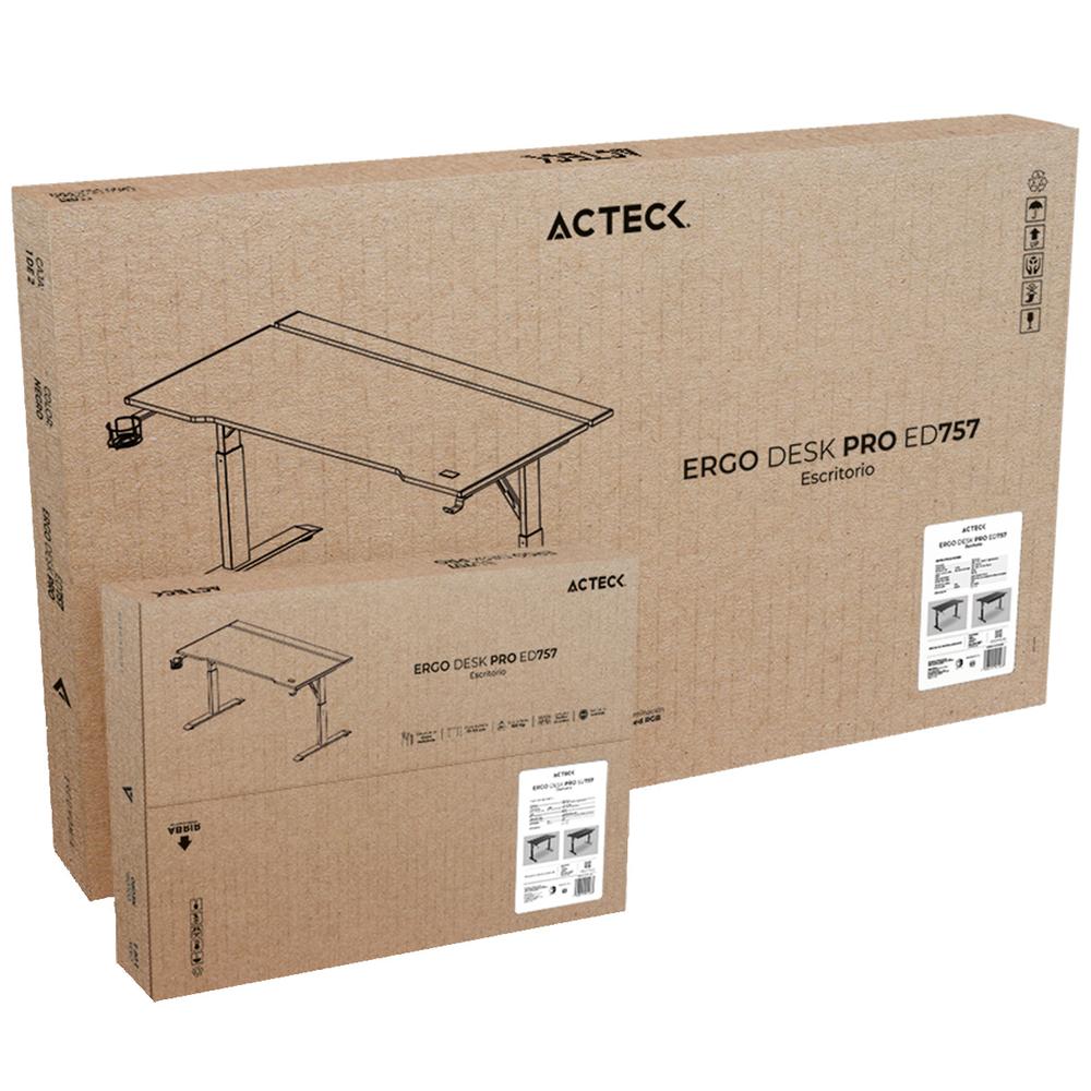 Foto 7 pulgar | Escritorio Acteck Ergo Desk Pro Ed757 Ergonimico Hasta 100kg 3 Ajustes De Altura Iluminación Rgb + P