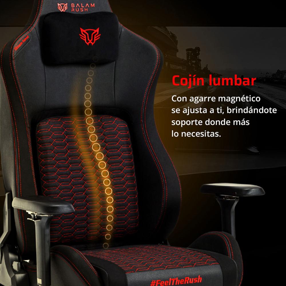 Foto 4 pulgar | Silla Gamer Balam Rush Ultimate Superb U7 Ergonomica Reclinable 135° 150kg Reposabrazos 4d Cojín Lum