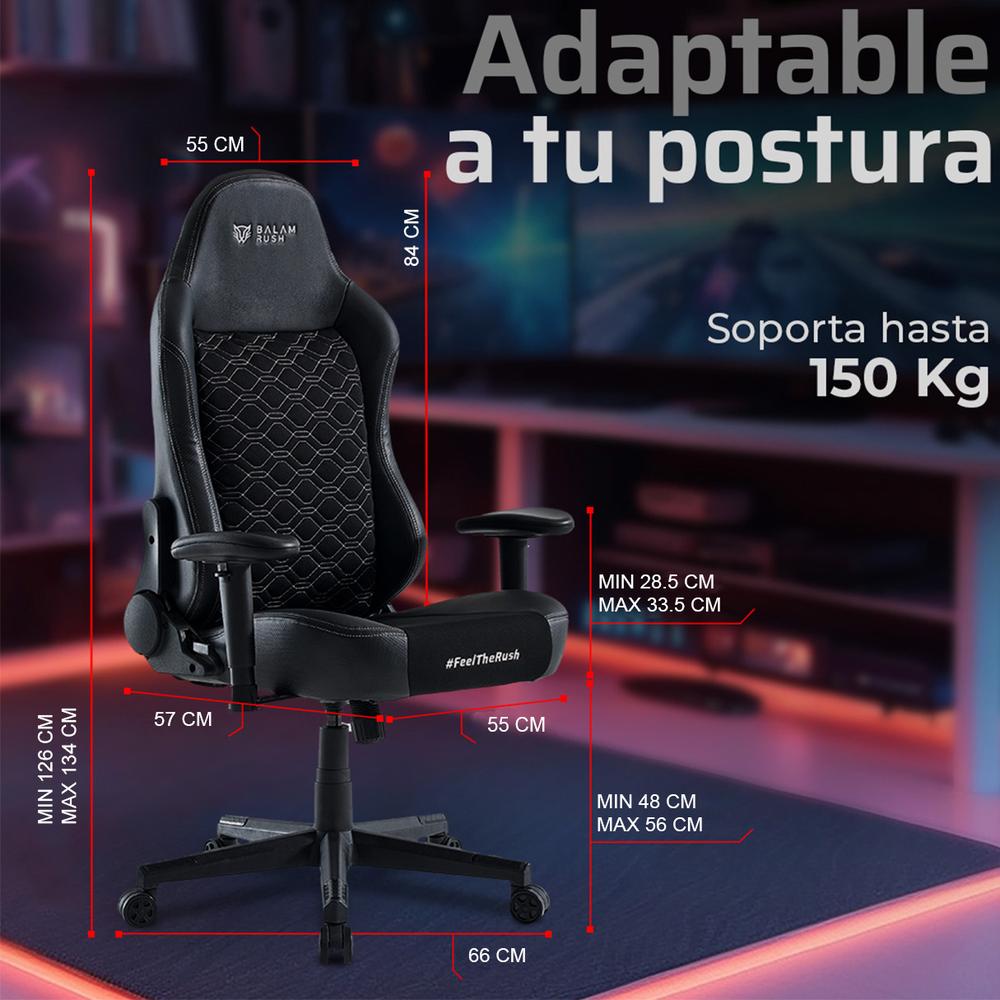 Foto 5 | Silla Gamer Balam Rush Thunder Euphoria V1 Ergonomica Reclinable 160° 150kg Reposabrazos 2d Cojín Ce