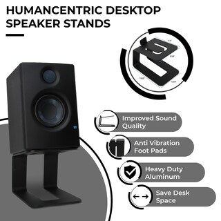 Foto 2 | Soportes De Altavoz De Escritorio Humancentric Para Altavoces De Escritorio Negros - Venta Internacional.
